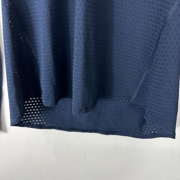 Athleta Mesh Scoop Neck Pullover Shirt Womens Size S Blue Pullover Athletic Gym - Picture 5 of 11